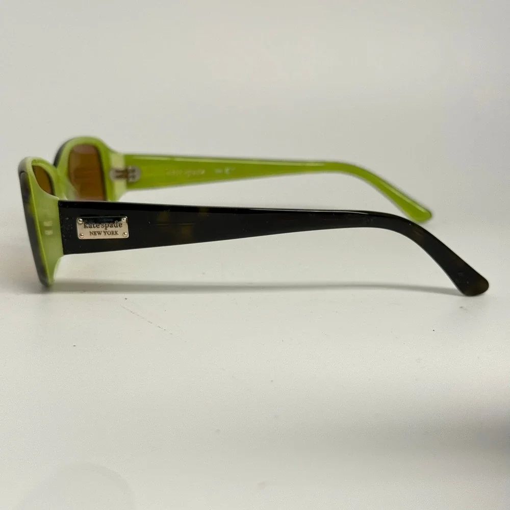 Kate Spade Paxton/N/S Tortoise Lime Green Rectangular Sunglasses DV2 Y6 53-16